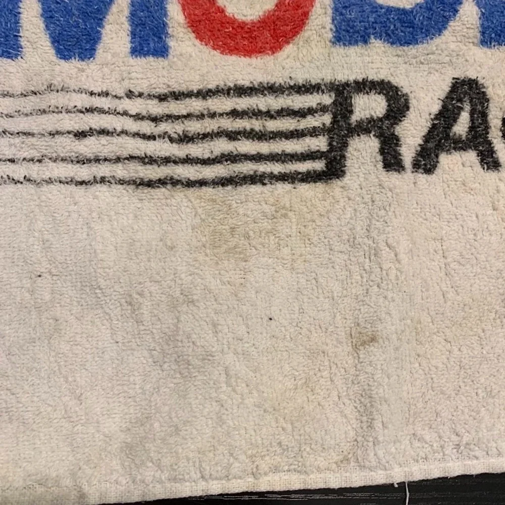 Vintage Cannon Mobil 1 Racing Fringe Towel Golf Bag Hand Towel
